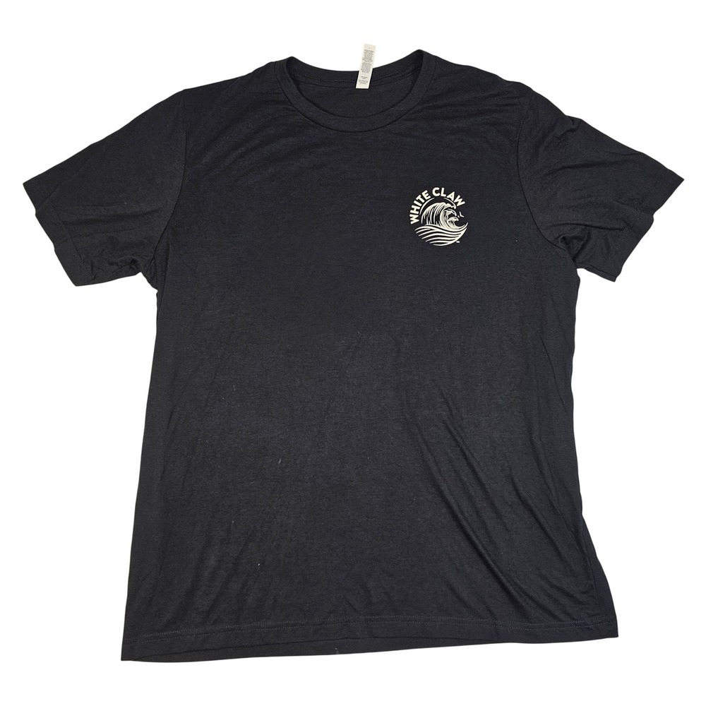 White Claw Hard Seltzer Bella Canvas‎ Black Heather Logo T-Shirt Mens XL
